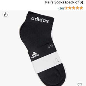 adidas Unisex Half-Cushioned Ankle Socks 3 Pairs Socks (pack of 3