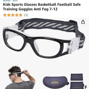Kids Sports Glasses Basketball Football Safe Training Goggles Anti Fog 7-12