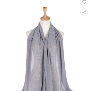 Embellishing Hijab Scarf Grey
