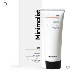 Minimalist SPF 60+ PA ++++ Face Sunscreen With Antioxidant Silymarin