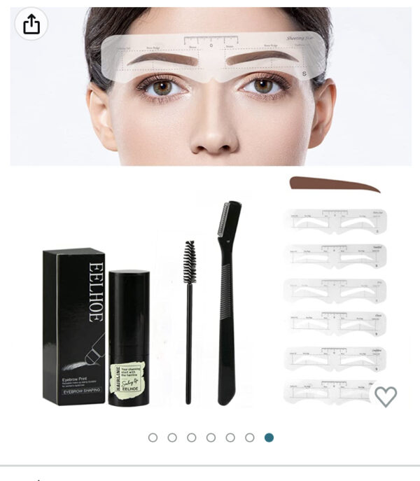 f Eyebrow Stamp Stencil Kit, One
