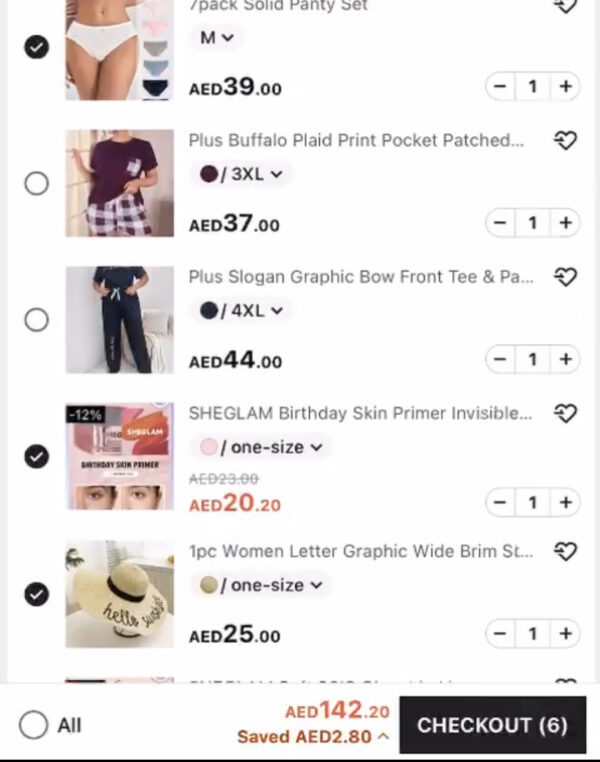 Shein New Order 6 Products