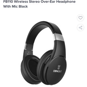 FB110 Wireless Stereo Over-Ear Headphone With Mic Black