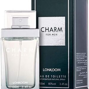 LONKOOM Men's Perfume EDT CHARM Aromatic-Fougere Fragrance Eau De Toilette for Men Fragrance Antibacterial Spray 100ml