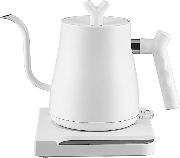 XBLDS Electric Kettle with Stainless Steel, Portable Tea Maker Fast Heating, Auto Shut-Off Protection, Electric Teapot, Tea Kettle & Hot Water Boiler,White