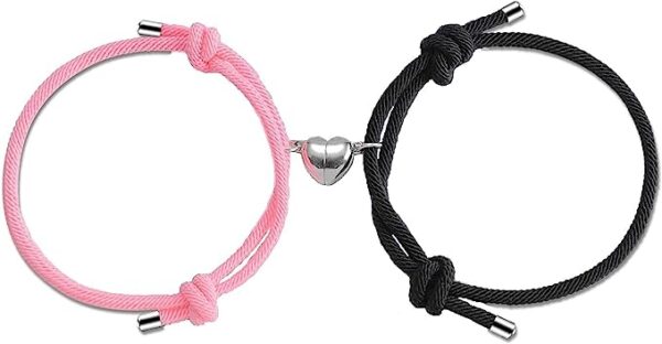 2pcs Magnetic Couple Bracelets for Women Men, His and Her Lover Bracelet, Attraction Matching Bracelet