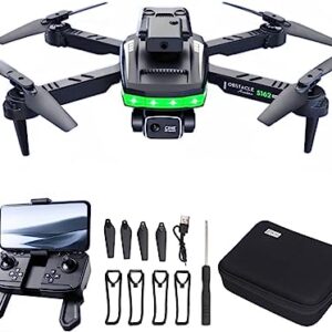 FPV Drones, 1080P WiFi Drone with 4K HD Dual Camera, Gesture RC Quadcopter for Beginners, Foldable Drone Built in Battery with Carrying Case, Auto Hover, Speed Adjustment, 3D Flips