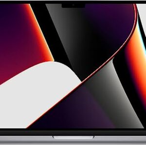 MacBook Pro من Apple (مقاس 14 إنش، شريحة Apple M1 Pro مع وحدة معالجة مركزية مع 8 نوى ووحدة معالجة رسومات غرافيك مع 14 نواة، ذاكرة RAM سعة 16GB، قرص SSD سعة 512GB) - رمادي فلكي; عربي/إنكليزي