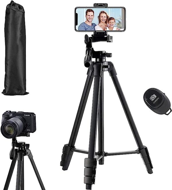 Flexible Tripod, Eocean 136cm Extendable Tripod for iPhone with Remote