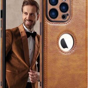 SOUTEM PU Leather Case for iPhone 14 Pro Max,Full Camera Lens Protection Cover