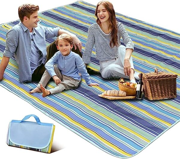 SKY TOUCH Foldable Picnic Blanket Waterproof Beach Blanket