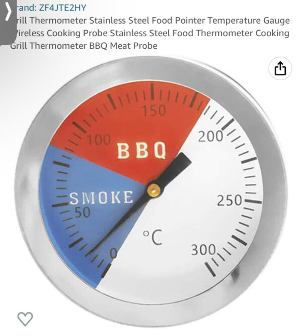 Grill Thermometer Stainless Steel Food Pointer Temperature