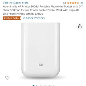 Xiaomi mijia AR Printer 300dpi Portable Photo Mini Pocket