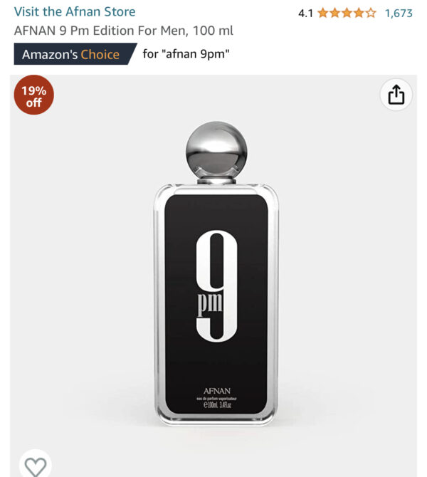 AFNAN 9 Pm Edition For Men, 100 ml