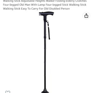 Walking Stick Adjustable Heights Walker Folding Elderly