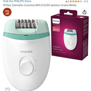 Philips Satinelle Essential BRE224/00 epilator Green,