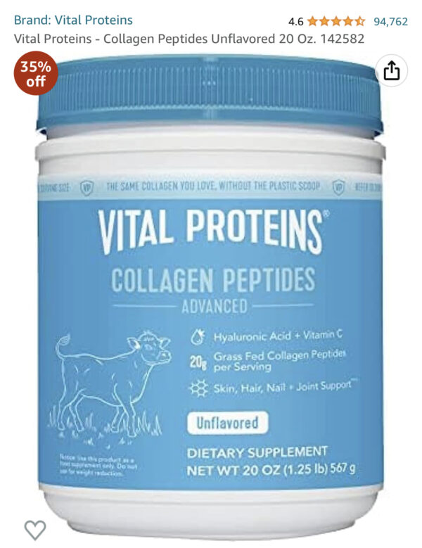 Vital Proteins - Collagen Peptides Unflavored 20 Oz. 142582