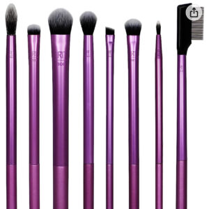 Real Techniques Everyday Eye Essentials Eyeshadow Brush Set, No Colour, 8 Count