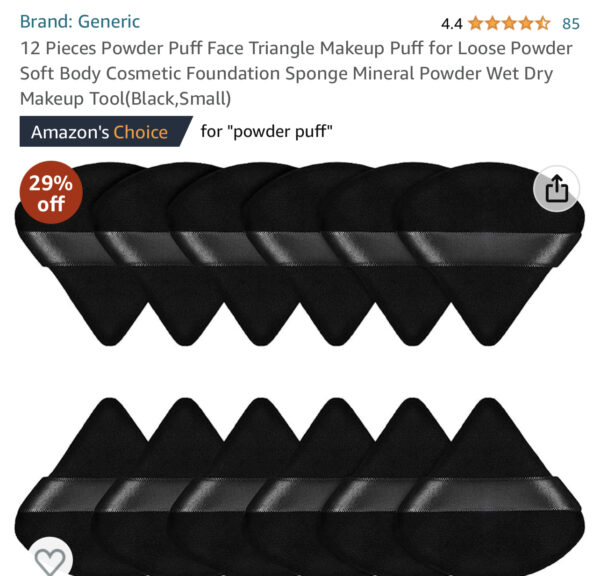 12 Pieces Powder Puff Face Triangle Makeup