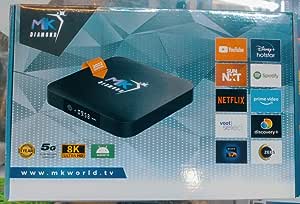 صندوق تلفزيون ام كيه دايموند اصدار خاص جديد، 5G + 12k اندرويد + 8k الترا اتش دي 20000 + قنوات حية متاحة