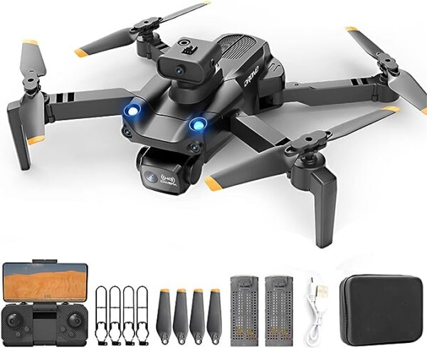 Mini Drone with Camera - 8K HD Foldable Drone with Carrying Case, 2 Batteries
