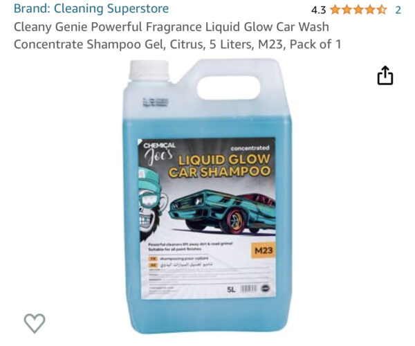 Cleany Genie Powerful Fragrance Liquid Glow Car Wash