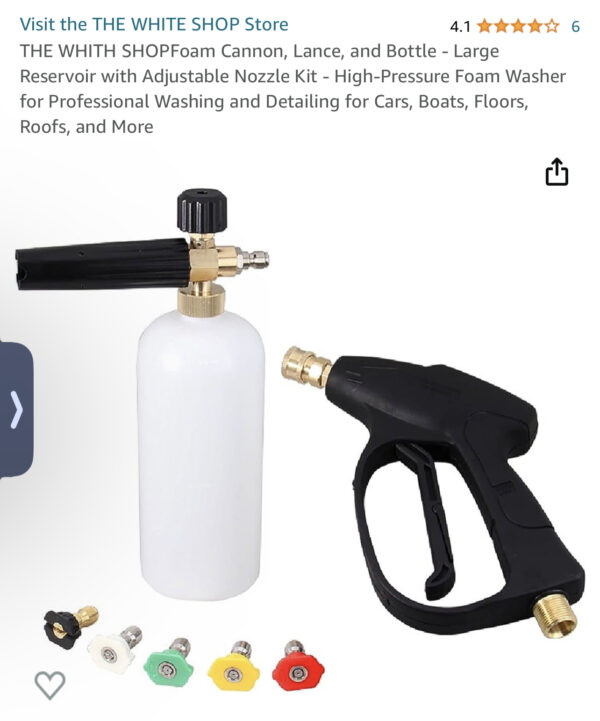 THE WHITH SHOPFoam Cannon, Lance, and Bottle - Large Reservoir
