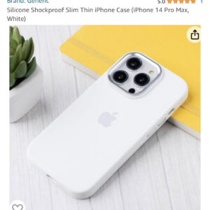 Silicone Shockproof Slim Thin iPhone Case (iPhone 14 Pro Max, White