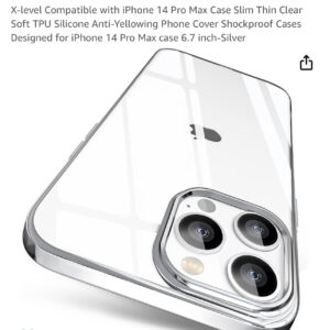 X-level Compatible with iPhone 14 Pro Max Case Slim Thin Clear