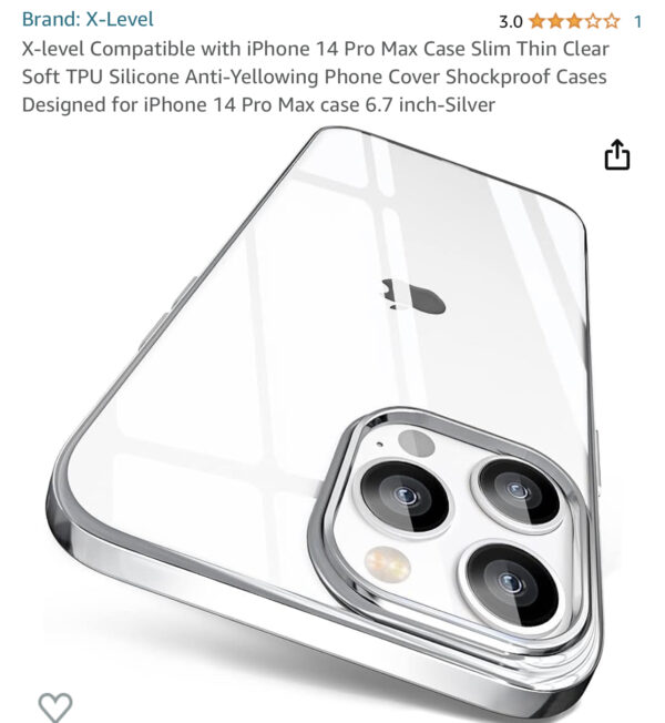 X-level Compatible with iPhone 14 Pro Max Case Slim Thin Clear