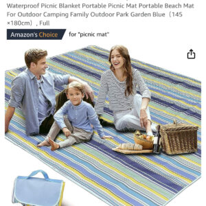 SKY TOUCH Foldable Picnic Blanket Waterproof Beach Blanket