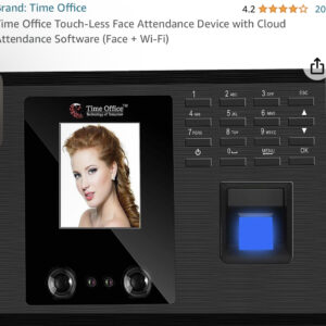 Time Office Touch-Less Face Attendance Device with Cloud Attendance Software (Face + Wi-Fi)