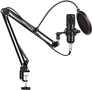 Beauenty for BM800 Professional Broadcasting Studio Recording Condenser Microphone Mic Kit with Sound card