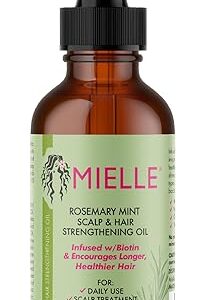 MIELLE - ROSEMARY MINT, SCALP & HAIR OIL, INFUSED W/BIOTIN & ENCOURGES GROWTH, FOR DAILY USE, SCALP TREATMENT, SPLIT END CARE & SCALP & STRENGTHENING OIL
