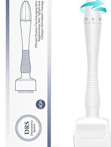 Baeskii Original Microneedling Derma Stamp - Professional Adjustable Microneedle Dermapen for Hair, Beard Growth - Amazing Skin Pen for Face - 140 Titanium Pins - Best Derma Roller Alternative