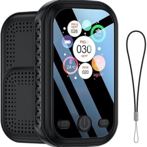 Mini CO2 Detector,  Portable Air Quality Monitor, Multi-Function Temperature Humidity Meter, Air Quality Meter Detects PM2.5, PM10, PM1.0 with Alarm for Home Indoor Travel