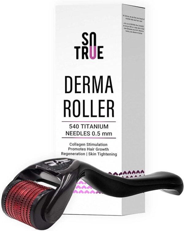 SOTRUE Derma Roller For Hair Growth 0.5 mm with 540 Titanium Needles
