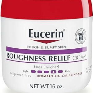 Eucerin Roughness Relief Cream, Fragrance Free Body Cream for Dry Skin, 16 Oz Jar
