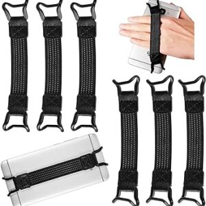 6 Pieces Mobile Phone Security Hand Strap Holder Security Hand Strap Holder Phone Security Hand Grip Phone Accessory for 5.2-7.5 Inch Smartphones