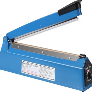 Impulse Heat Sealer Manual Bags Sealing Machine 8 Inch for Plastic PE PP with Extra Replace Element Grip