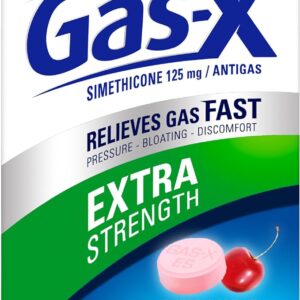 Gas-X Extra Strength Chewable Cherry Tablet for Fast Gas Relief,72 Count