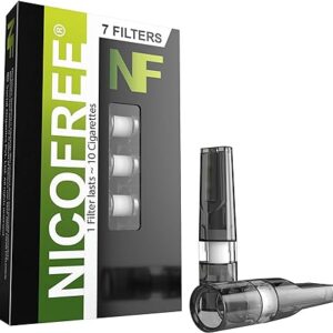 Nicofree Filters - Black for Dokha/Medwakh Pipe/Cigarettes / (35 Filters) 5 packs