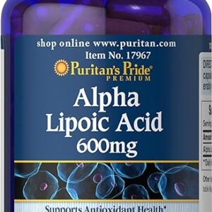 Puritan's Pride Alpha Lipoic Acid 600 Mg, 120 Count