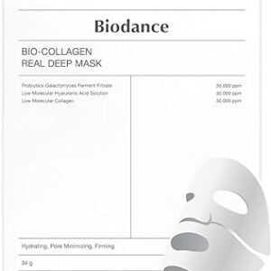 BIODANCE Bio-Collagen Real Deep Mask, Hydrating Overnight Mask, Pore Minimizing, Elasticity Improvement, 34g x4ea