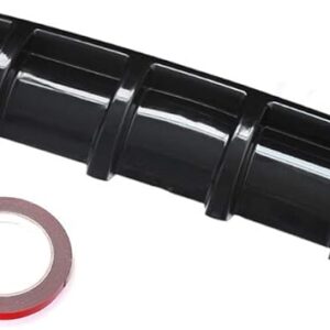 Universal Car Rear Bumper Lip Diffuser 6 Fin Shark Fin Style Car Back Bumper Spoiler Lip Splitter ABS Light Black