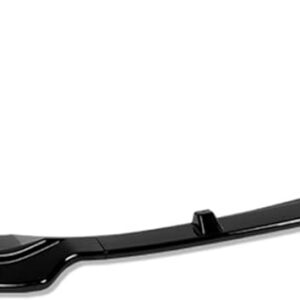 DNA MOTORING 2-PU-679-PBK 3Pc with Vertical Stabilizers Glossy Finish Front Bumper Lip Compatible with 17-18 Hyundai Elantra