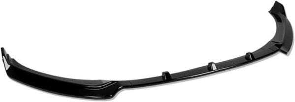 DNA MOTORING 2-PU-679-PBK 3Pc with Vertical Stabilizers Glossy Finish Front Bumper Lip Compatible with 17-18 Hyundai Elantra