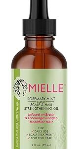 Mielle Organics MIELLE - ROSEMARY MINT, SCALP & HAIR OIL, INFUSED W/BIOTIN & ENCOURGES GROWTH, For daily use, SCALP TREATMENT, SPLIT END CARE & SCALP &STRENGTHENING OIL - Package may vary
