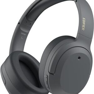 Edifier W820NB Plus Hybrid Active Noise Cancelling Headphones - LDAC Codec - Hi-Res Audio Wireless & Wired - Fast Charge - 49H Playtime - Over Ear Bluetooth V5.2 Headphones - Grey