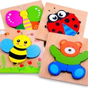 Magifire Playtime by Wooden Puzzles for Toddlers Set of 4